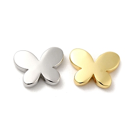 Rack Plating Brass Beads, Butterfly, Lead Free & Cadmium Free
