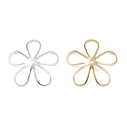 Шапочки и конусы для бусин, латунные, без кадмия и без свинца, цветок