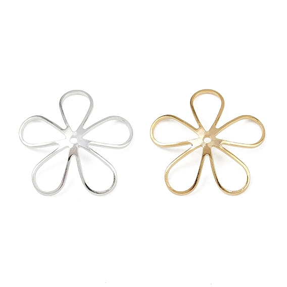 Шапочки и конусы для бусин, латунные, без кадмия и без свинца, цветок