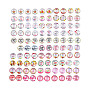 Glass Cabochons, Half Round/Dome with Mother's Day Pattern