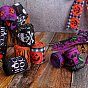 5M Halloween Cotton Printed Ribbon, for Party Gift Decoration