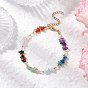 Браслеты из натурального розового кварца, аметиста, апатита, аквамарина, зеленого авантюрина, тигрового глаза и сердолика для женщин, с 304 удлинителями цепи из нержавеющей стали и стеклянными бусинами