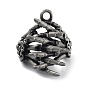Tibetan Style Alloy Pendant, Frosted, Skeleton Hand