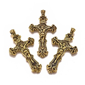 Aluminium Anhänger & Charms, für Ostern, Kruzifix Kreuz