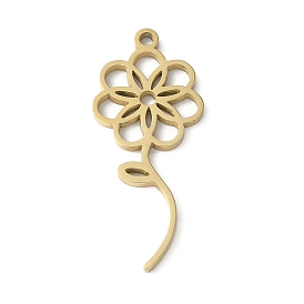 304 подвески из нержавеющей стали, цветочный шарм