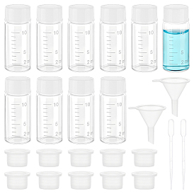 Стеклянная бутылка многоразового использования, с пластиковой многоразовой пробкой для бутылки, пипеткой и воронкой-бункером