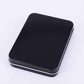 Caja de almacenamiento de hojalata, caja de la joyería, para velas de bricolaje, almacenamiento en seco, especias, té, caramelo, favores de la fiesta, Rectángulo