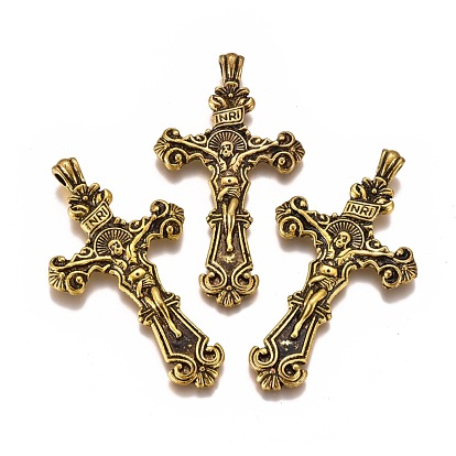 Aluminium Anhänger & Charms, für Ostern, Kruzifix Kreuz