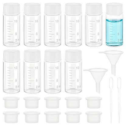 Стеклянная бутылка многоразового использования, с пластиковой многоразовой пробкой для бутылки, пипеткой и воронкой-бункером