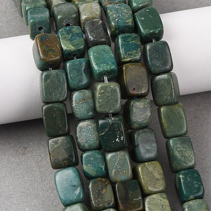 Нити бусин из натурального нефрита шушан, кубоид