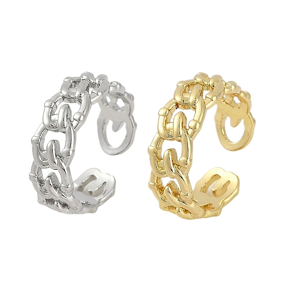 Полые стойки покрытие латунь открытые манжетные кольца, широкие кольца для женщин, долговечный