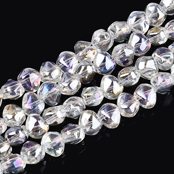 Гальванизируйте прозрачное стекло бисер нитей, самородки, с половиным покрытием