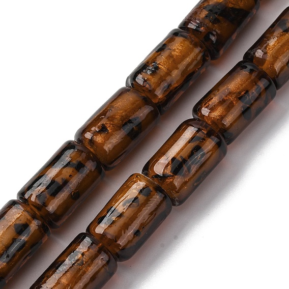 Ручной золотой песок бусины бисер нитей, колонна с леопардовым принтом