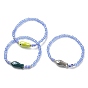 Porcelain Fish & Seed Beaded Stretch Bracelet