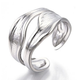 304 манжета из нержавеющей стали., широкая полоса кольца, открытое кольцо для женщин и девочек