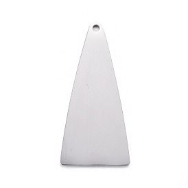 304 Stainless Steel Pendants, Stamping Blank Tag, Triangle
