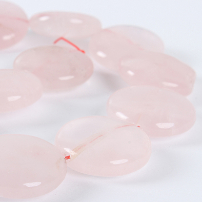 Natural Rose Quartz Flat Round Beads Strands, 20x7mm, Hole: 1mm, about 20pcs/strand, 15.75 inch