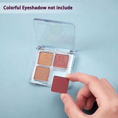 9 Pcs Transparent Empty Eyeshadow Palette, with 4 Grids, Eye Shadow Lipstick Organizer Pan for Cosmetic Container