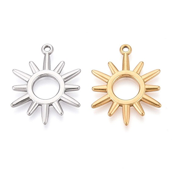 304 подвески из нержавеющей стали, очарование солнца, ионное покрытие (ip)