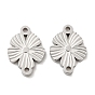 316L Surgical Stainless Steel Connector Charms, Flower