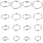20 шт. 4 стили 925 серебряные соединительные кольца, кольца прыжок двойной петли, круглые кольца