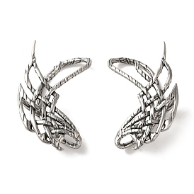 316 Surgical Stainless Steel Cuff Earrings, Wing