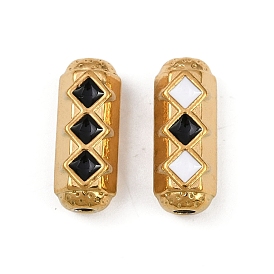 304 из нержавеющей стали эмаль бисер, колонка с ромбами, ионное покрытие (ip), реальный 18 k позолоченный