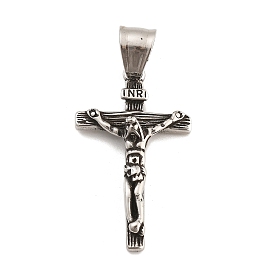 304 подвески из нержавеющей стали, подвески в виде креста-распятия