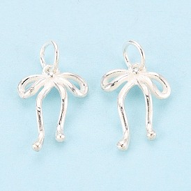 925 стерлингов серебряные подвески, бантом прелести, с прыжковых колец