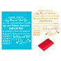1 Sheet Letter Pattern Self-Adhesive Silk Screen Printing Stencil, and 1Pcs TPU Scraper