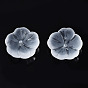 Transparent Frosted Glass Beads, Flower