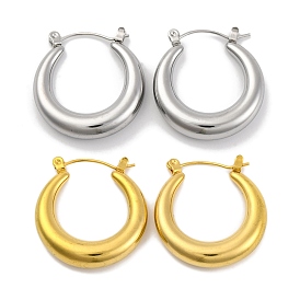 Лунное ионное покрытие (IP) 304 серьги-кольца из нержавеющей стали