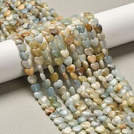 Натуральный цветок амазонитовые бусины пряди, сердце