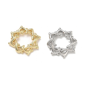 Perles en laiton, étoile à épines, Perles avec un grand trou   , sans cadmium et sans plomb, crémaillère plaquage, plaqué longue durée