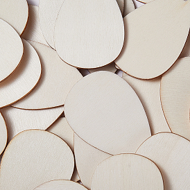 SUNNYCLUE Unfinished Blank Wood Pendants, for DIY Jewelry Making, Teardrop
