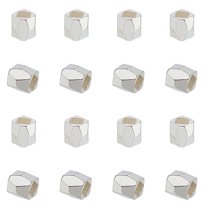 Brass Spacer Beads, Faceted, Column