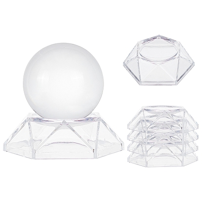 6шт. акриловая рамка для дисплея, для хрустального шара diaplay, многоугольник
