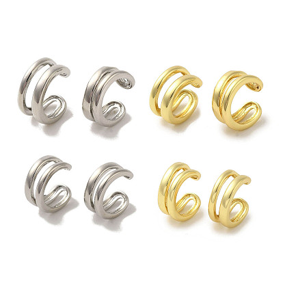 Серьги-клипсы из латуни с покрытием стойки, долговечный, без свинца и без кадмия