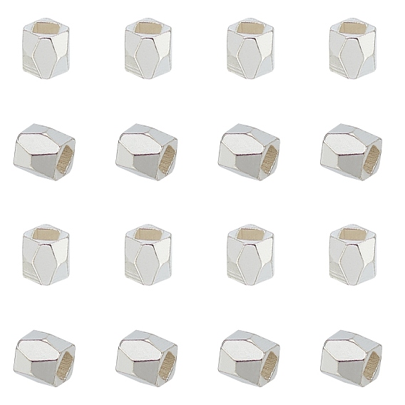Brass Spacer Beads, Faceted, Column