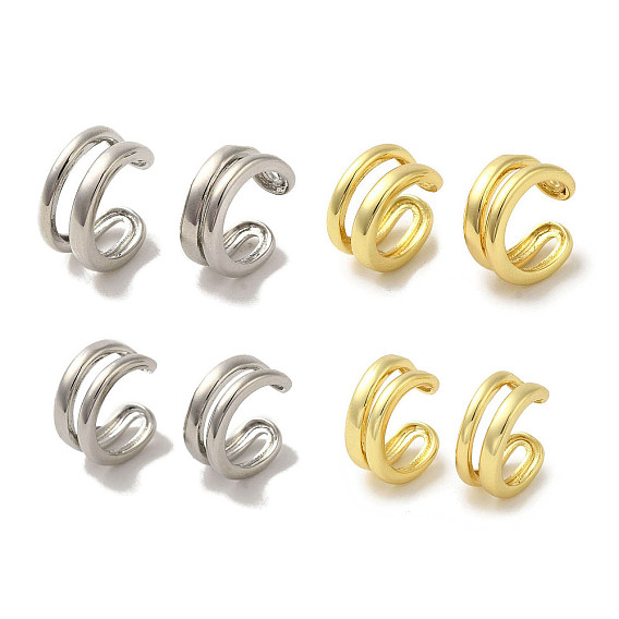 Серьги-клипсы из латуни с покрытием стойки, долговечный, без свинца и без кадмия