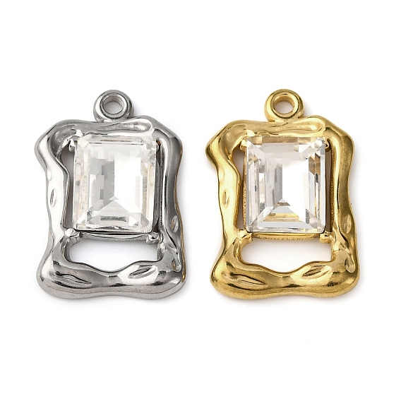 304 из нержавеющей стали стеклянные подвески, прямоугольные