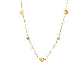 Колье в форме сердца 304 цепочка из нержавеющей стали, сердце, ионное покрытие (ip)