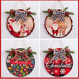 Christmas Wood Hanging Welcome Sign, for Front Door Decoration