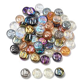 Гальванизируйте прозрачные стеклянные бусины, плоско-круглые