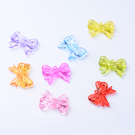 Прозрачные акриловые подвески, бантом