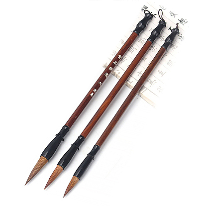 Деревянная кисть для традиционной китайской каллиграфии, с волчьей гривой, письмо живопись рисование принадлежности