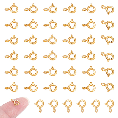 50шт. латунные пружинные застежки-кольца