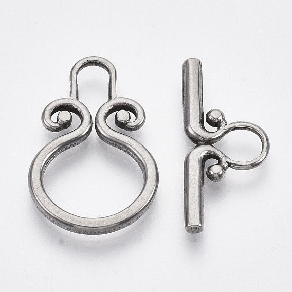 304 Stainless Steel Toggle Clasps, Ring