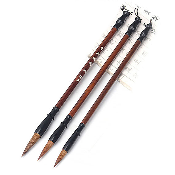 Деревянная кисть для традиционной китайской каллиграфии, с волчьей гривой, письмо живопись рисование принадлежности