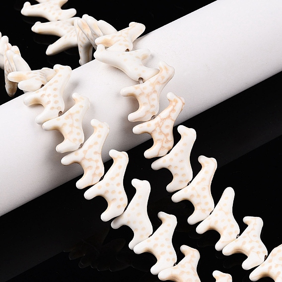 Синтетических нитей бирюзовые бусы, окрашенные, жирафа